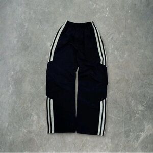 Classic Black Joggers with White Stripes
